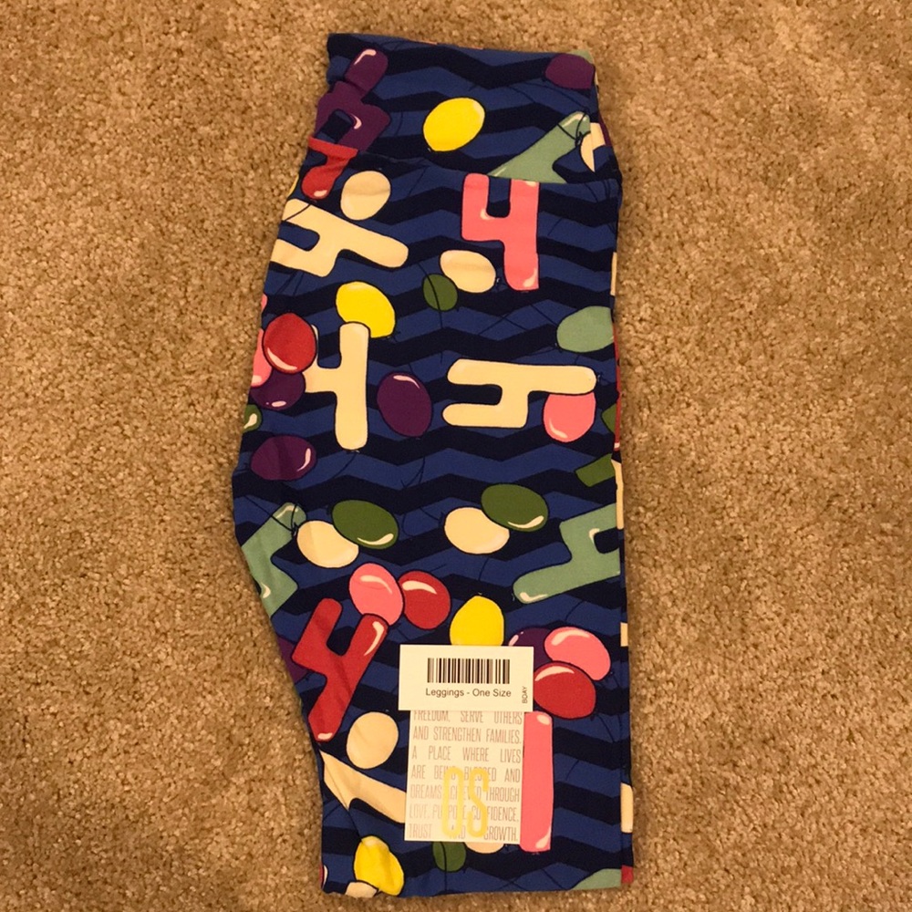 OS LuLaRoe Birthday Leggings. Extremely RARE
